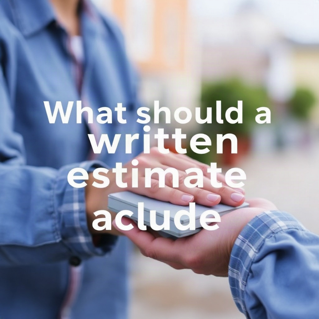 What should a written estimate include?
